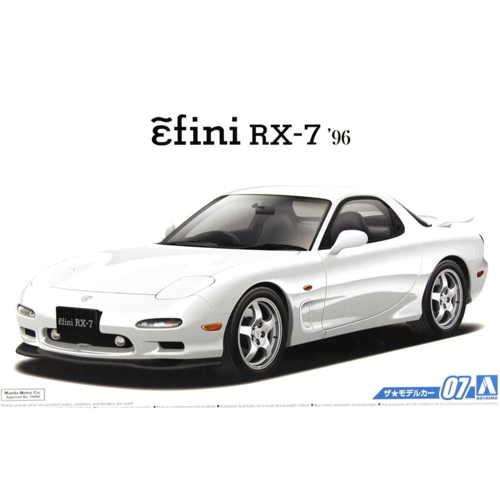 Aoshima 05158 1/24 Ölçek, Mazda Fd3S Rx-7 96, Plastik Model kiti