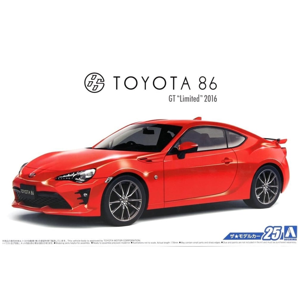 Aoshima 05180 1/24 Ölçek, Toyota Zn6 Toyota86 16, Plastik Model kiti