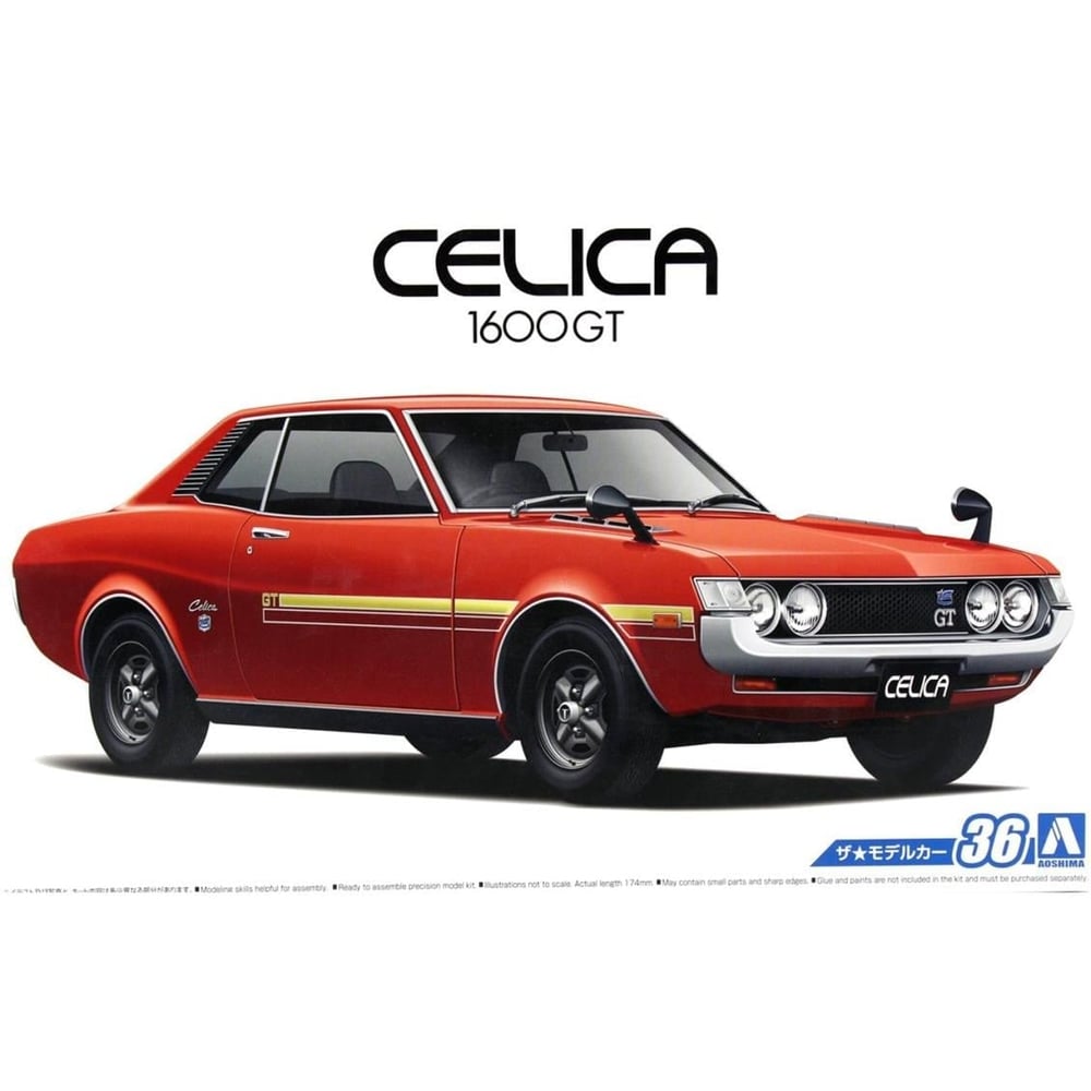 Aoshima 05318 1/24 Ölçek, Toyota Ta22 Celica 1600Gt 72, Plastik Model kiti