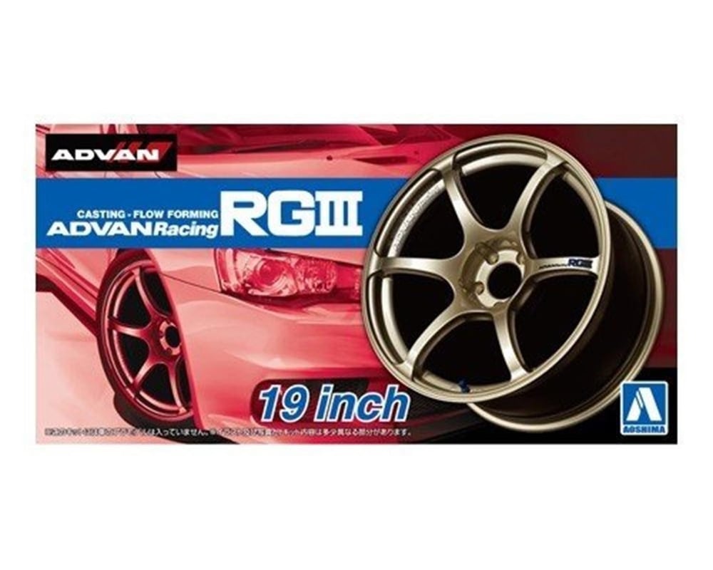 Aoshima 05329 1/24 Ölçek,  Advan Racing Rg3 19İnch, Plastik Model kiti