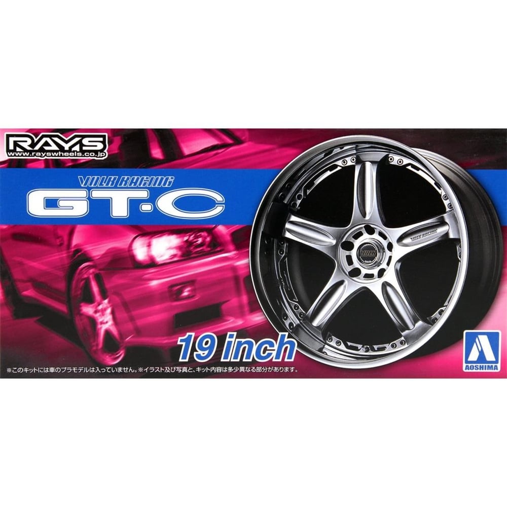 Aoshima 05461 1/24 Ölçek, Volk Racing Gt-C 19İnch, Plastik Model kiti