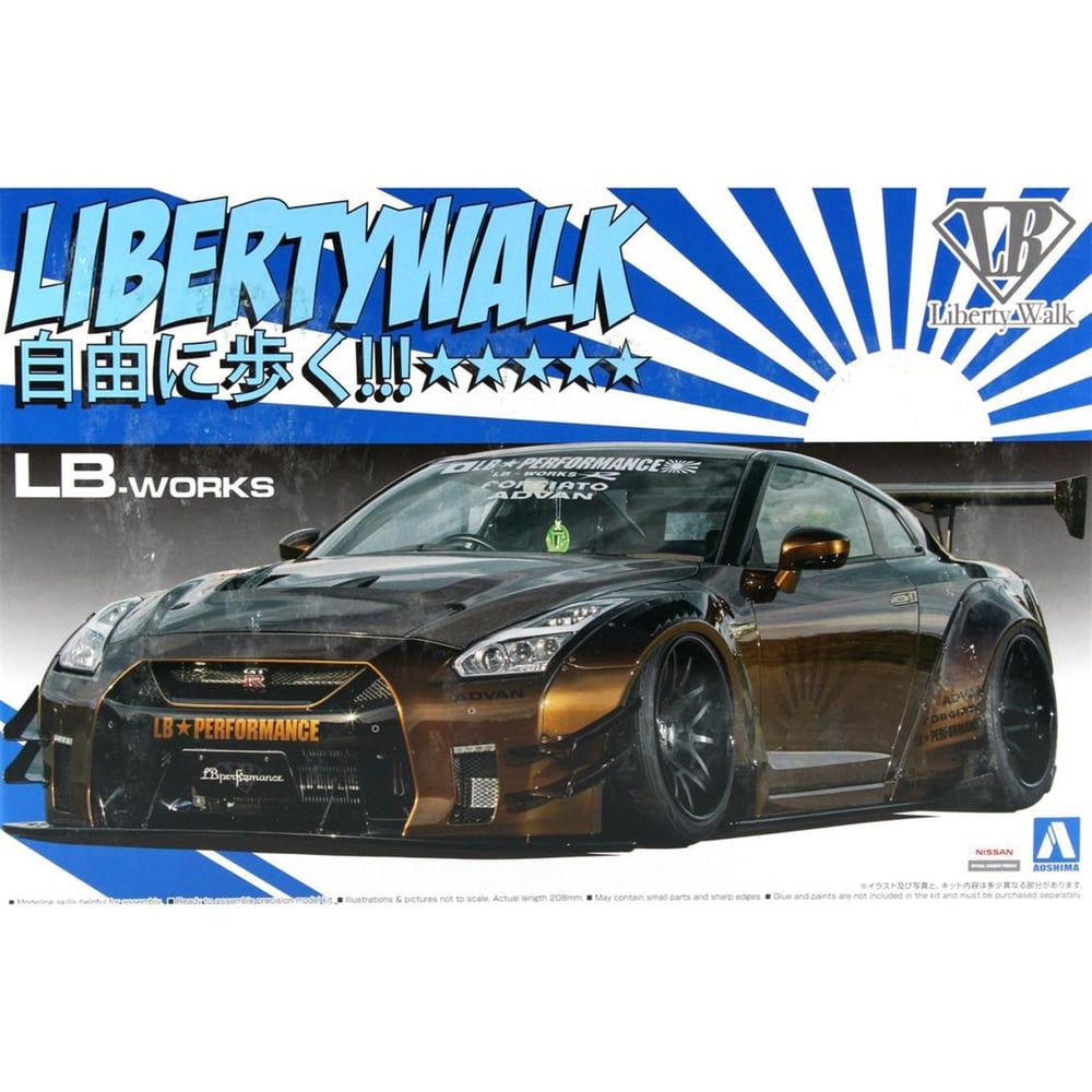 Aoshima 05591 1/24 Ölçek, Lb Works R35 Gt-R Type 2, Plastik Model kiti