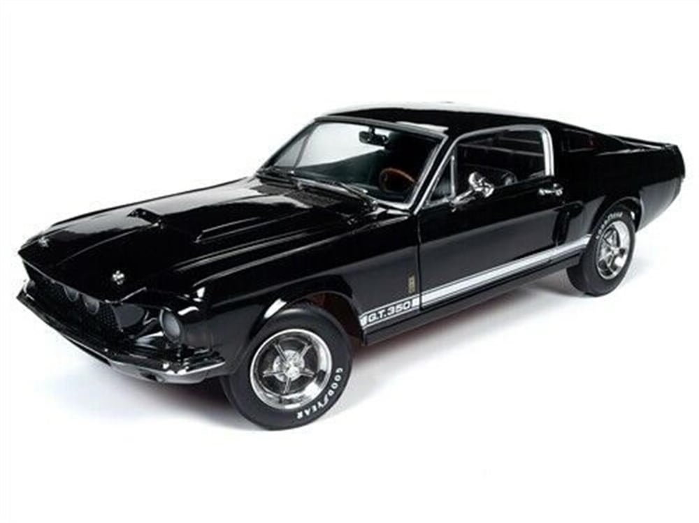 Autoworld 1202 1/18 Ölçek, 1967 Shelby GT350 Sert Tavan, Siyah, Sergilemeye Hazır Metal Araba Modeli
