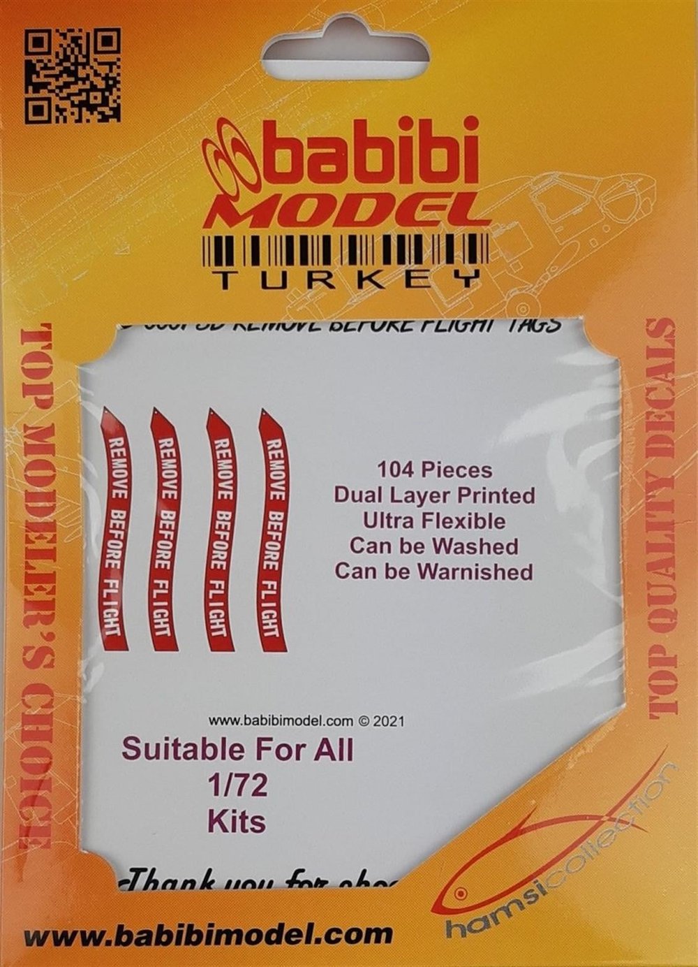 Babibi B3D-0001 1/72 Ölçek, Remove Flight Tags, 3 Boyutlu Dekal Çıkartma