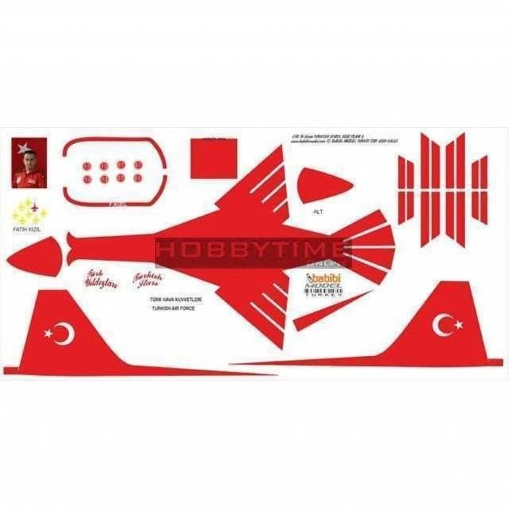 Babibi DBT01035 1/48 Ölçek, NF-5A Türk Yıldızları 2008-2, Dekal Çıkartma