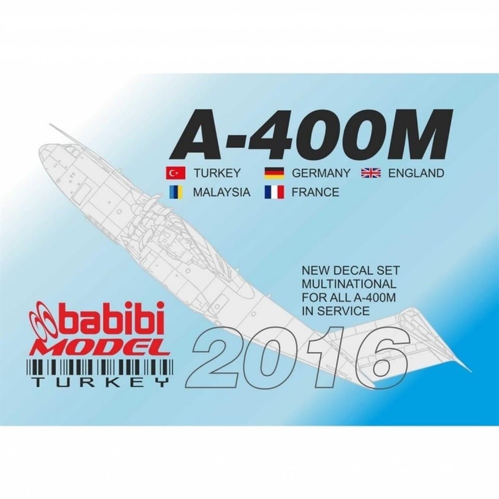 Babibi DDT01020 1/72 Ölçek, A-400M, Multinational, Dekal Çıkartma