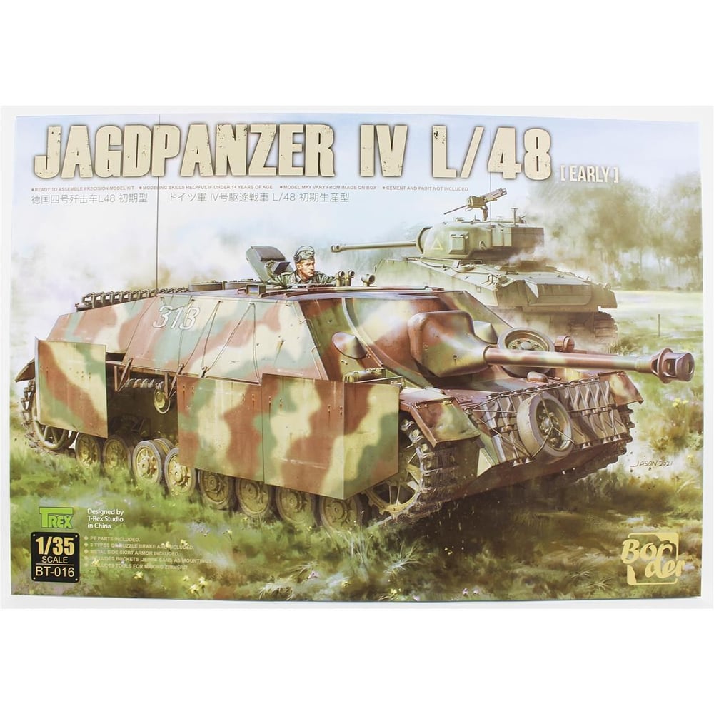 Border BT-016 1/35 Ölçek, Jagdpanzer IV L/48, Erken Dönem Tankı, Plastik Model Kiti