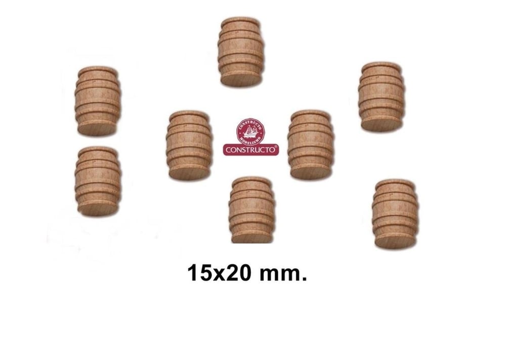 Constructo 80025 Fıçı-4 Adet-Ahşap - Ø 15X20 Mm.