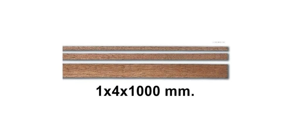 Constructo 80142 Ahşap Çıta- Dark Brown Sapelly-1X4X1000 Mm-10 Adet