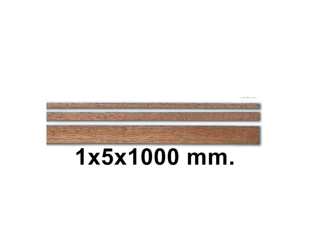 Constructo 80143 Ahşap Çıta- Dark Brown Sapelly-1X5X1000 Mm-10 Adet