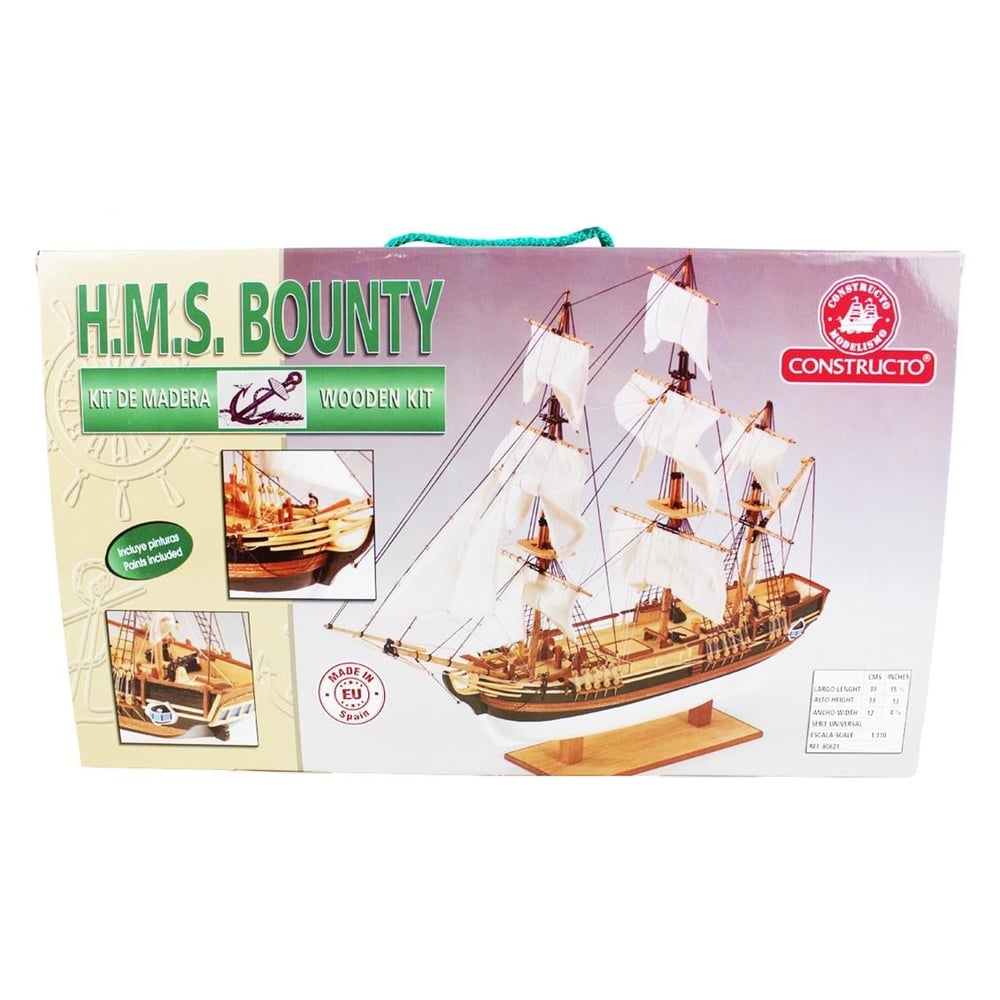 Constructo 80621 1/110 Ölçek, Hms Bounty, Ahşap Tekne Kiti