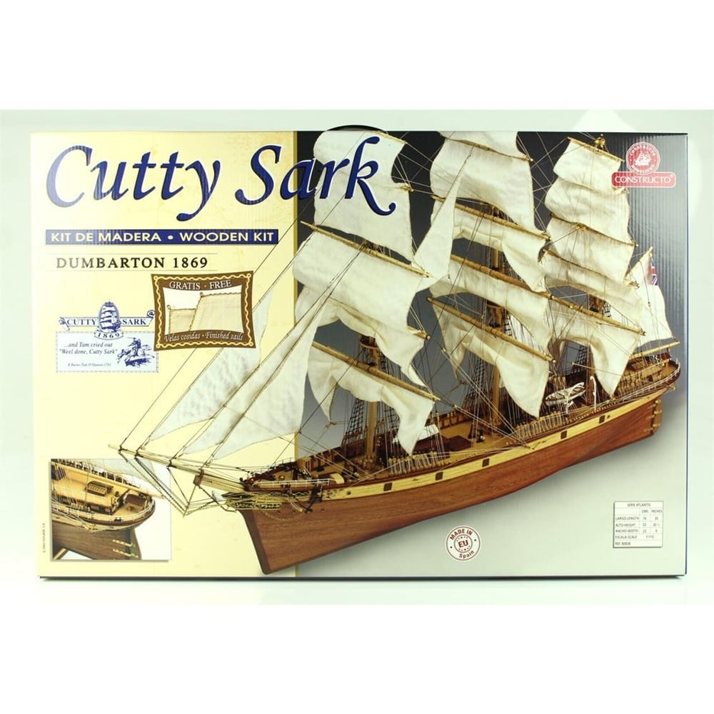 Constructo 80838 1/115 Ölçek, Cutty Shark, Ahşap Tekne Kiti