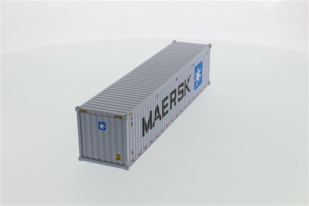 Diecast Masters 91027E 1/50 Ölçek, 40 lık Kuru Yük Konteyneri, Gri ( Maersk Logolu ) Sergilemeye Hazır Plastik Model