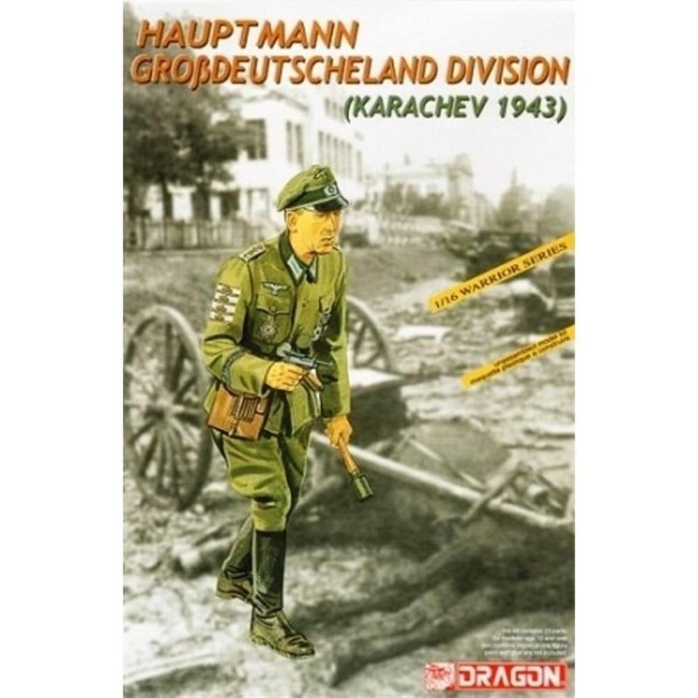 Dragon 1627 1/16 Ölçek, Hauptmann GD Tümeni (Karaçev 1943) Asker Figürleri Plastik Model Kiti
