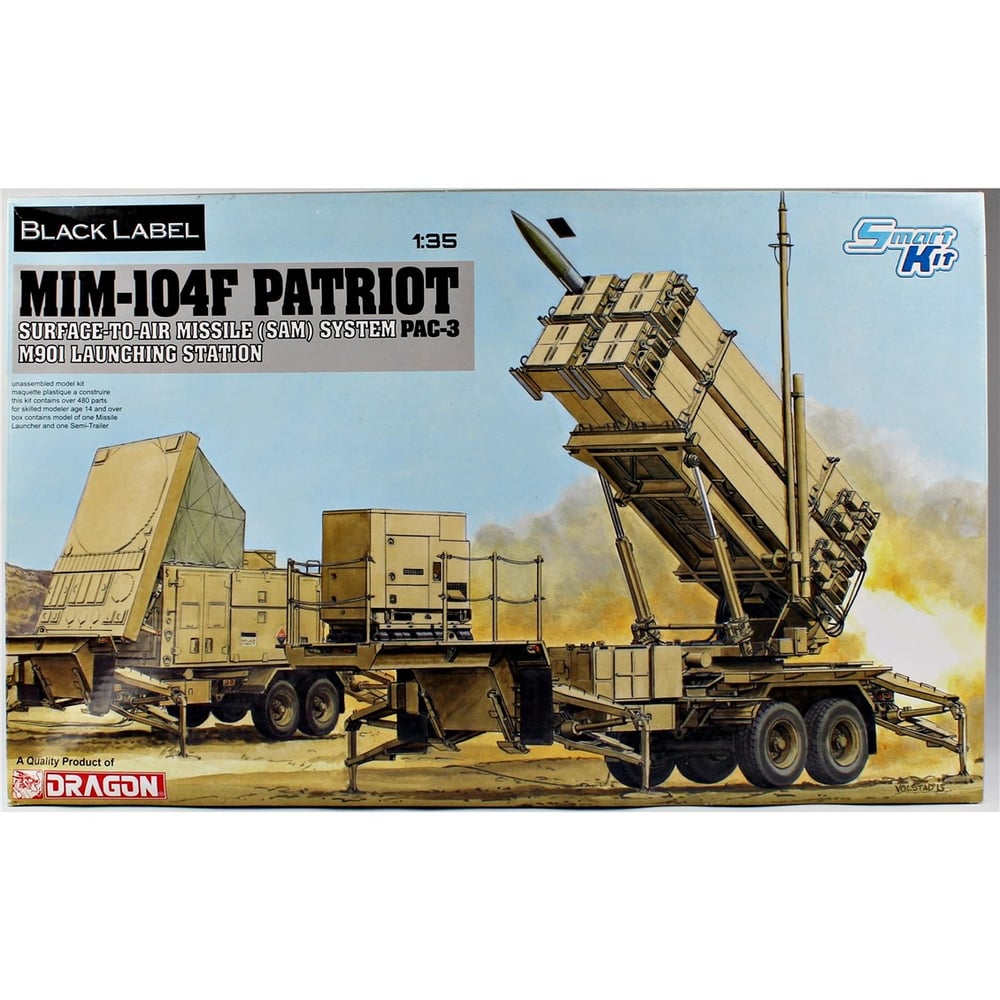 Dragon 3563 1/35 Ölçek, SAM Füze Sistemi, PAC-3 M901 Fırlatma İstasyonu, MIM-104F Patriot, Plastik Model Kiti
