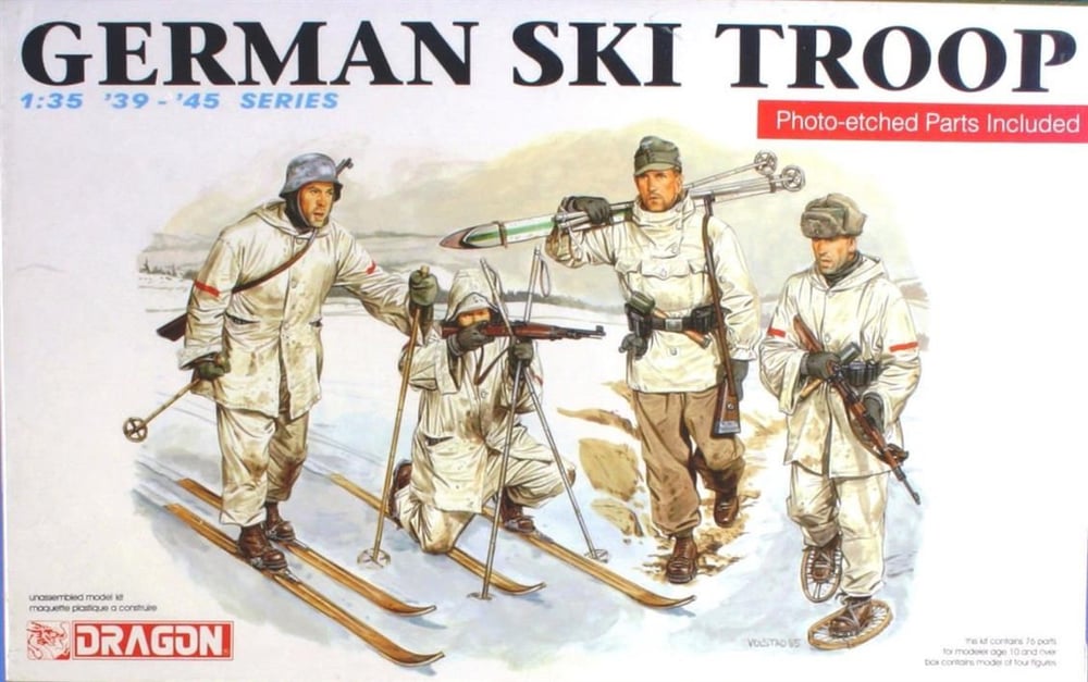 Dragon 6039 1/35 Ölçek, Alman Kayak Birlikleri Asker Figürleri Plastik Model Kiti