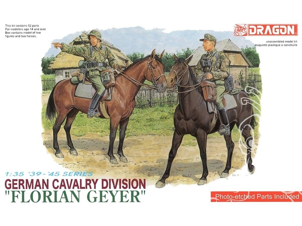 Dragon 6046 1/35 Ölçek, Alman Süvari Birliği (Florian Geyer) Asker Birliği Plastik Model Kiti