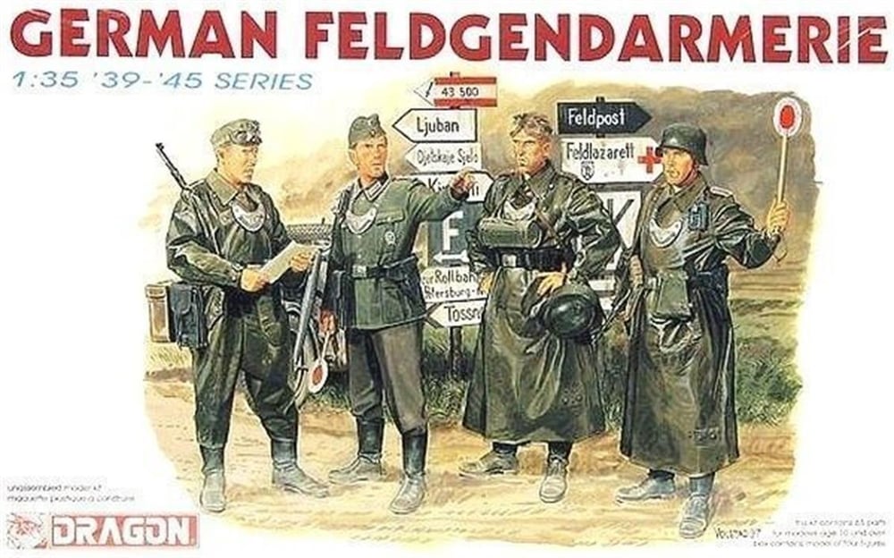 Dragon 6061 1/35 Ölçek, Alman Jandarması (1939-1945) Asker Figürleri Plastik Model Kiti