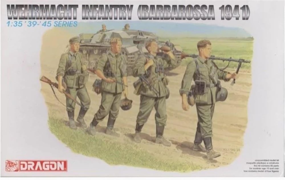 Dragon 6105 1/35 Ölçek, Wehrmacht Piyadesi (Barbarossa 1941) Asker Figürleri Plastik Model Kiti