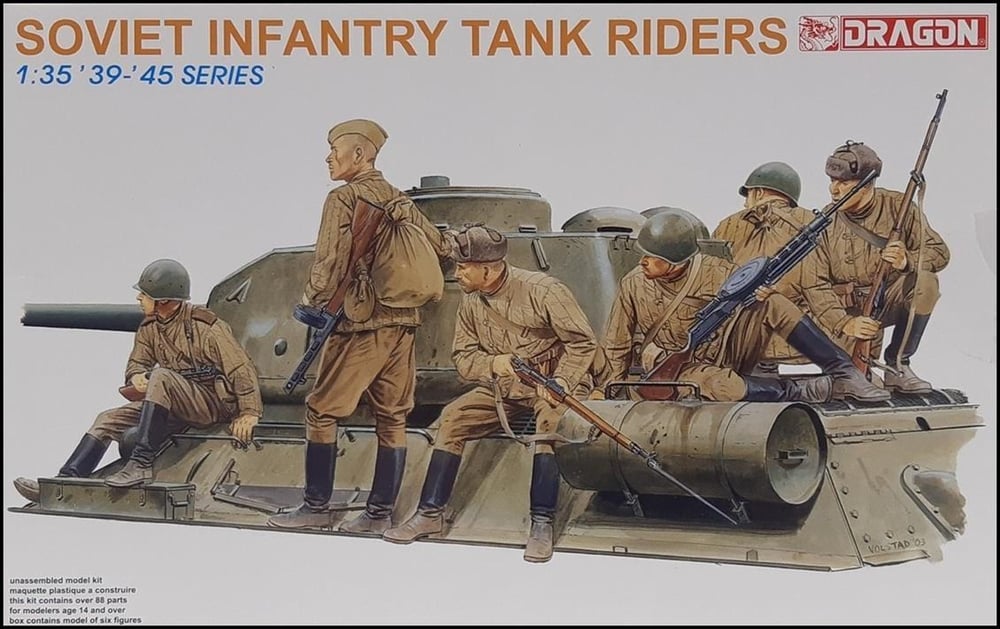 Dragon 6197 1/35 Ölçek, Sovyet Tank Sürücü Asker Figürleri Plastik Model Kiti