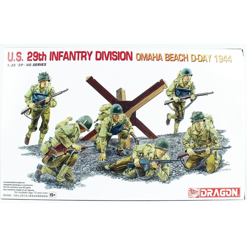 Dragon 6211 1/35 Ölçek, ABD 29. Piyade Tümeni (Omaha Sahili) Figürleri Plastik Model Kiti