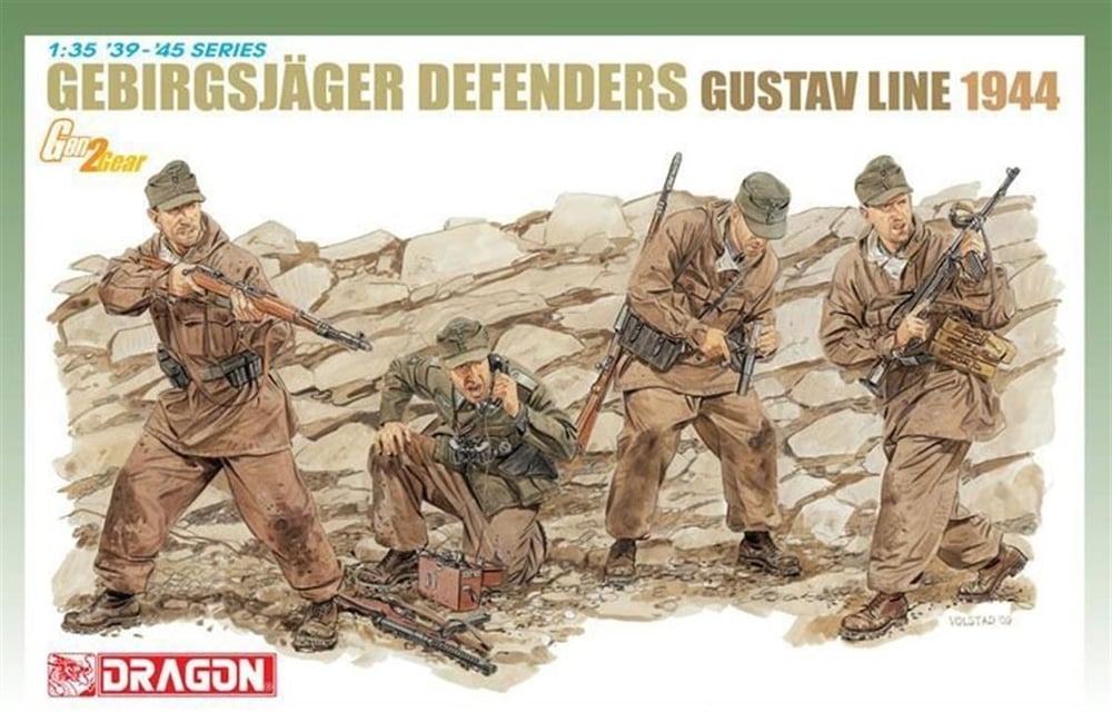 Dragon 6517 1/35 Ölçek, Gebirgsjager (Gustav Hattı 1944) Asker Figürleri  Plastik Model Kiti