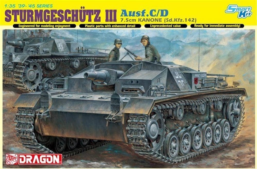 Dragon 6851 1/35 Ölçek, Sturmgeschutz III Sd.Kfz.142 Ausf.C/D Tank Avcısı Plastik Model Kiti