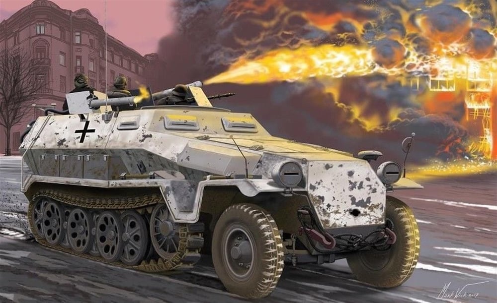 Dragon 6864 1/35 Ölçek, Sd.Kfz.251/16 Ölçek, Ausf.C  (with 4mm Flammpanzerwagen) Zırhlı Muharebe Aracı Plastik Model Kiti