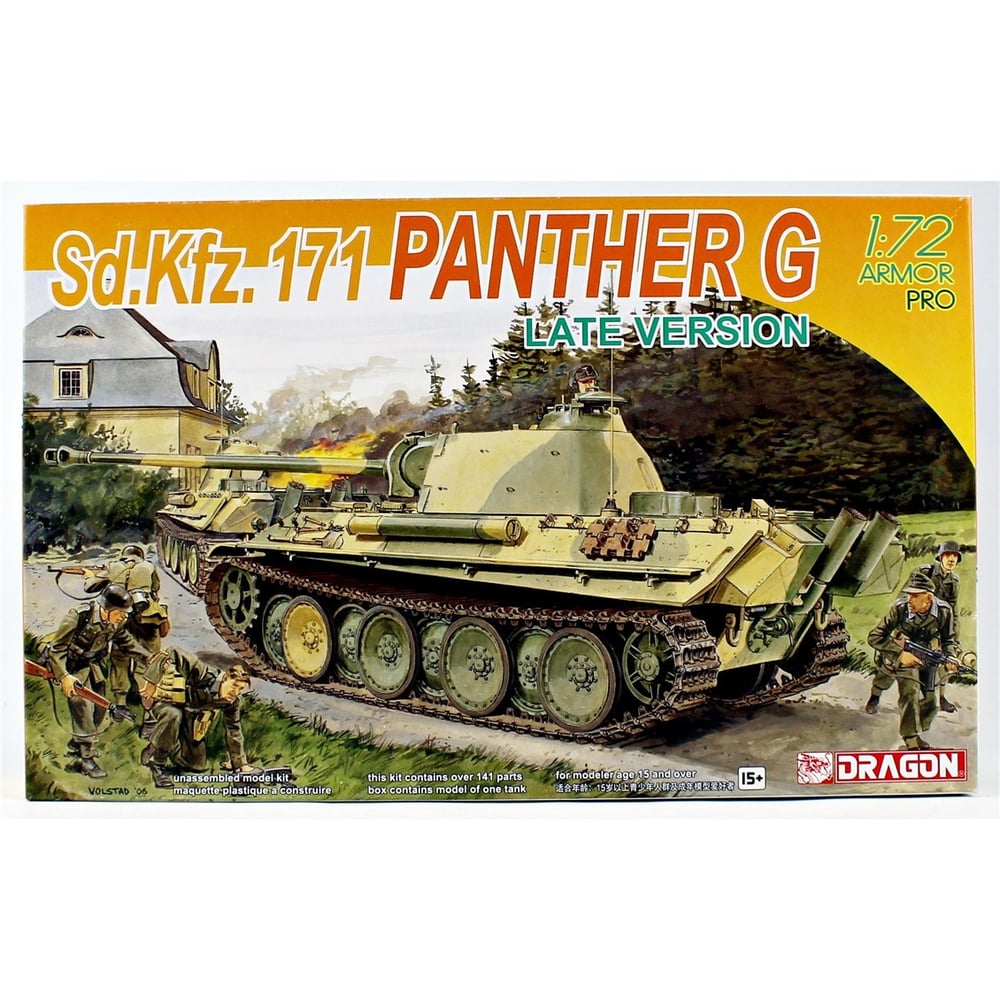 Dragon 7206 1/72 Ölçek, Sd.Kfz.171 Panther G, Geç Dönem Tankı, Plastik Model Kiti
