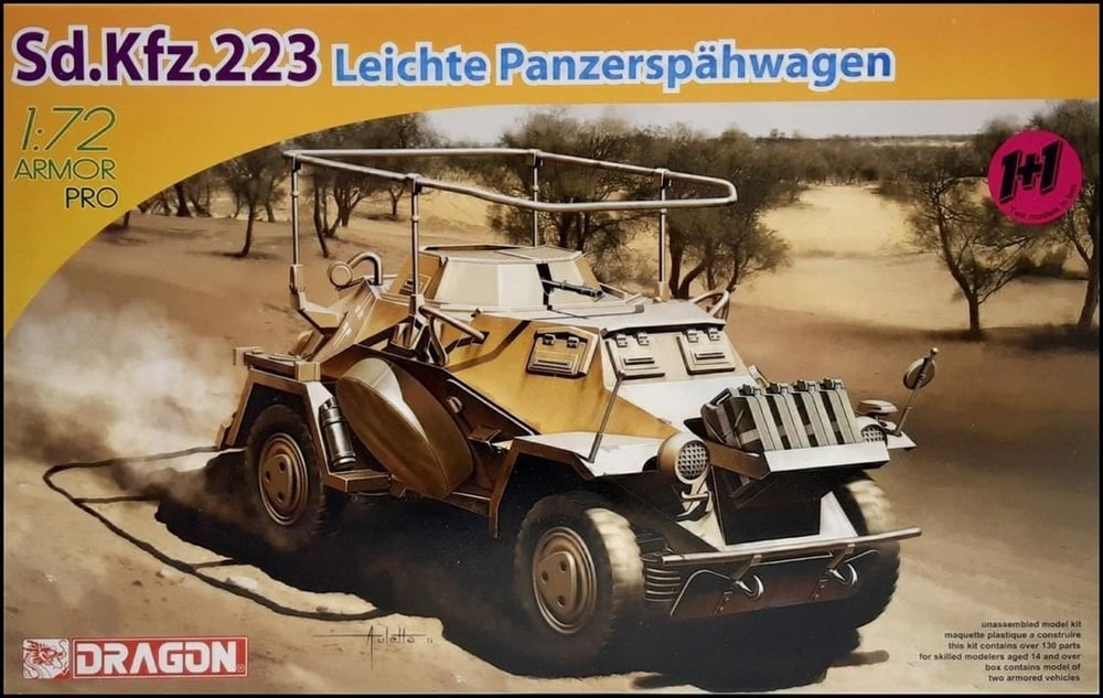 Dragon 7420 1/72 Ölçek, Sd.Kfz.223 Hafif Zırhlı Arac Plastik Model Kiti