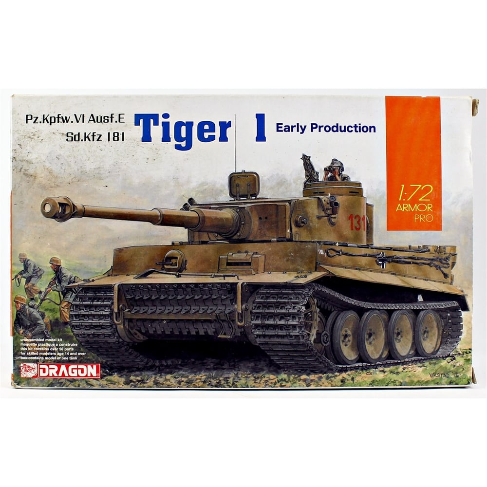 Dragon 7482 1/72 Ölçek, Tiger 1 Erken Dönem, Alman Tankı, Plastik Model Kiti