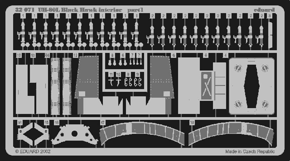 Eduard 32071 1/35 Ölçek, Uh-60L Interior For Academy Make
