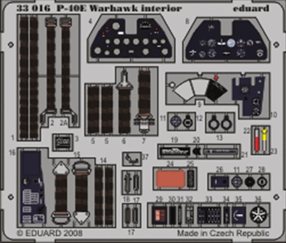 Eduard 33016 1/32 Ölçek, P-40E Interior S.A. For Hasegawa