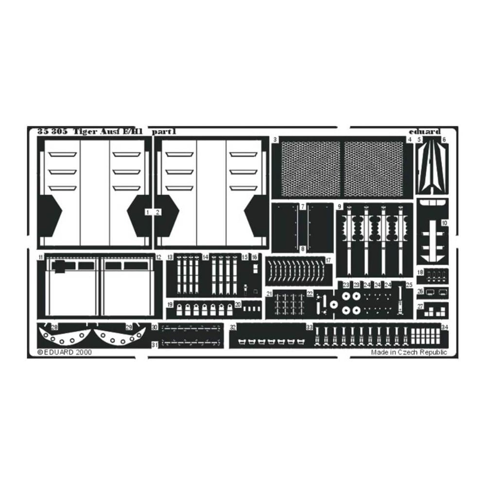 Eduard 35305 1/35 Ölçek, Tiger I Ausf.E/H1 Maket Detay Se