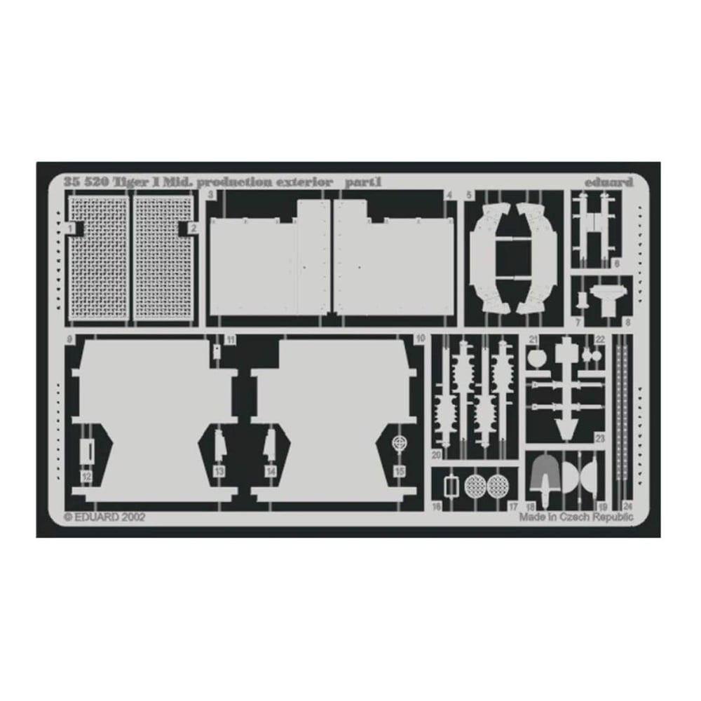 Eduard 35520 1/35 Ölçek, Tiger I Mid. Production Exterior