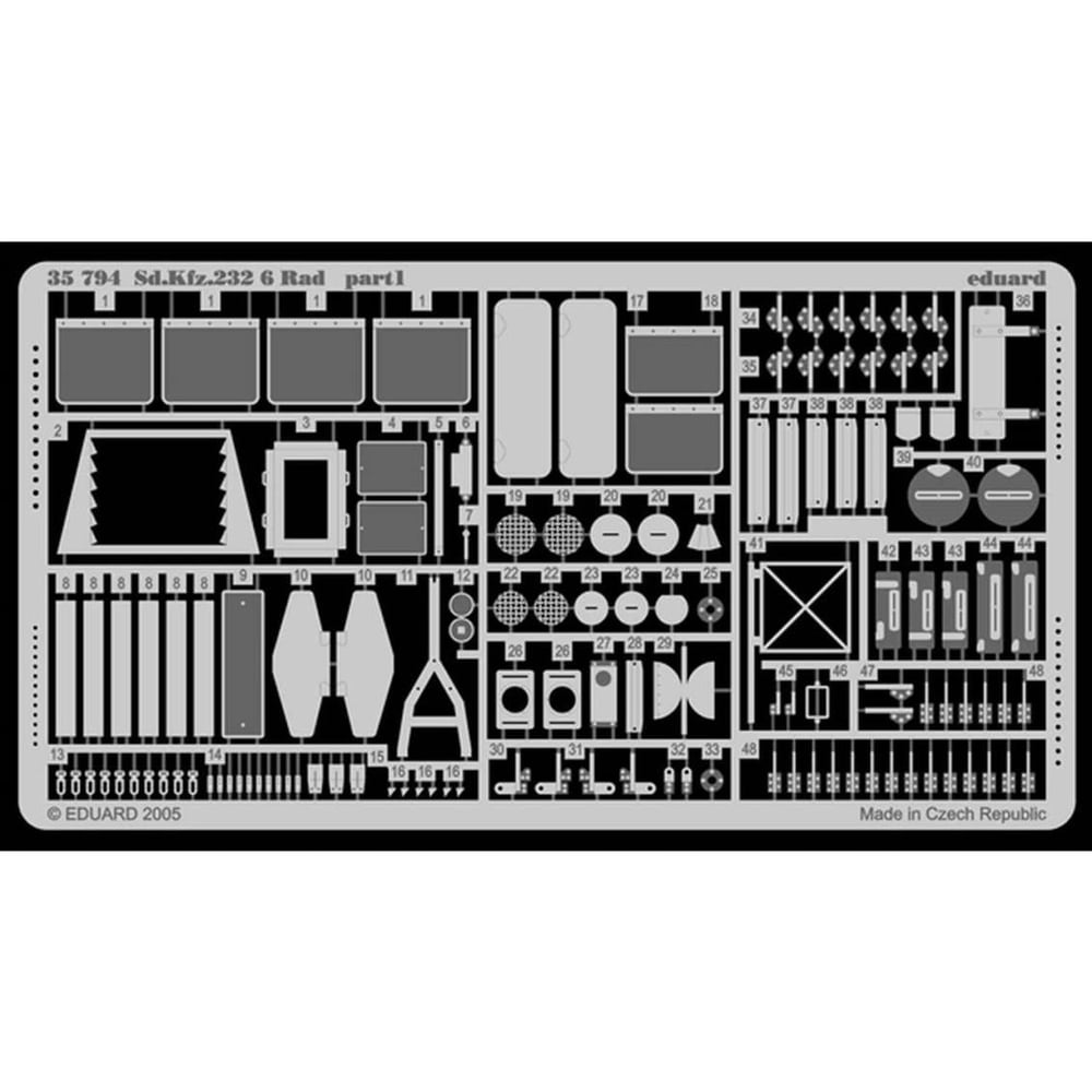 Eduard 35794 1/35 Ölçek, Sd.Kfz.232 (6Rad) For Italerı Ma