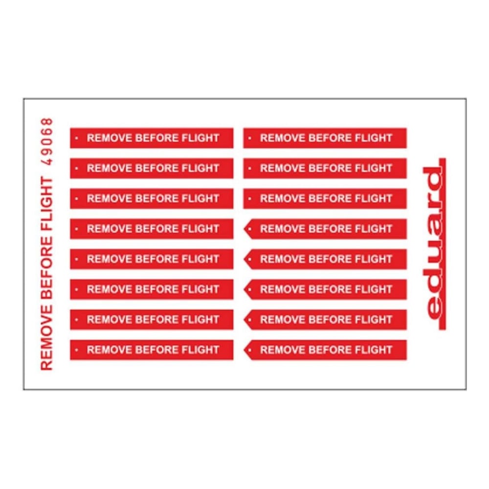 Eduard 49068 1/48 Ölçek, Remove Before Flight Fabrıc For