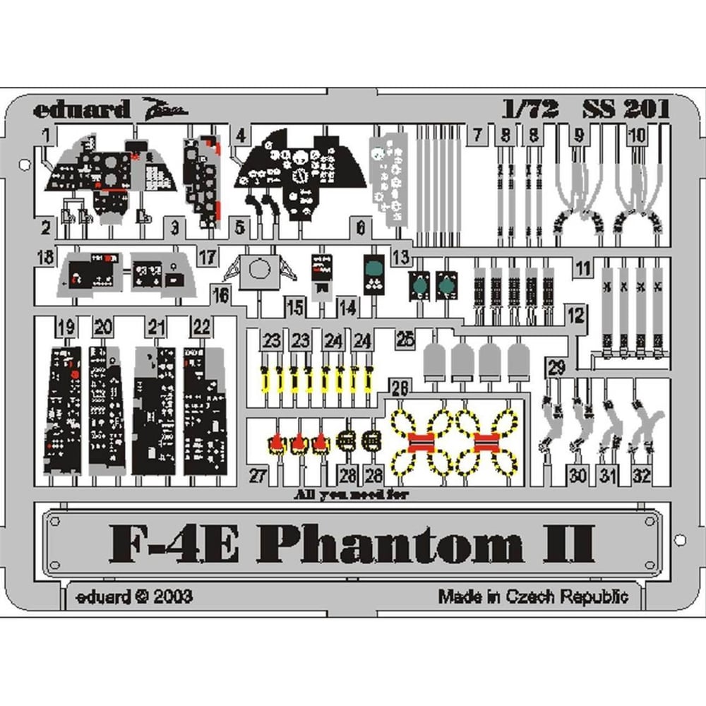 Eduard 73201 1/72 Ölçek, F-4E Maket Detay Seti