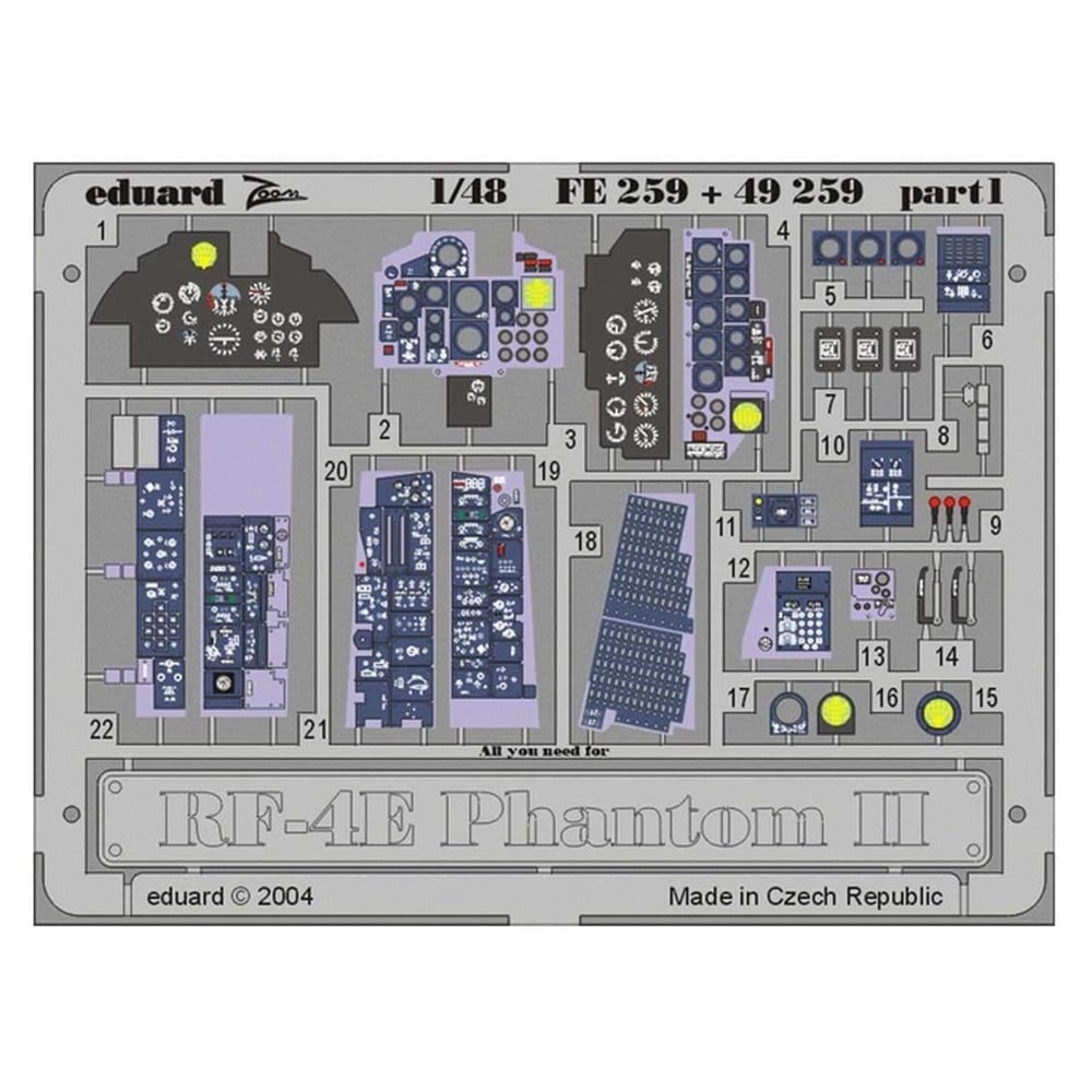 Eduard Fe259 1/48 Ölçek, Rf-4E For Hasegawa Maket Detay S