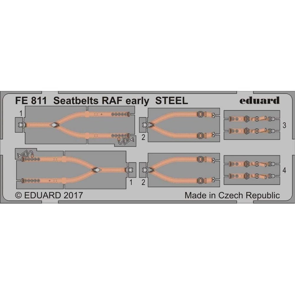 Eduard Fe811 1/48 Ölçek, Seatbelts Raf Early Steel Maket