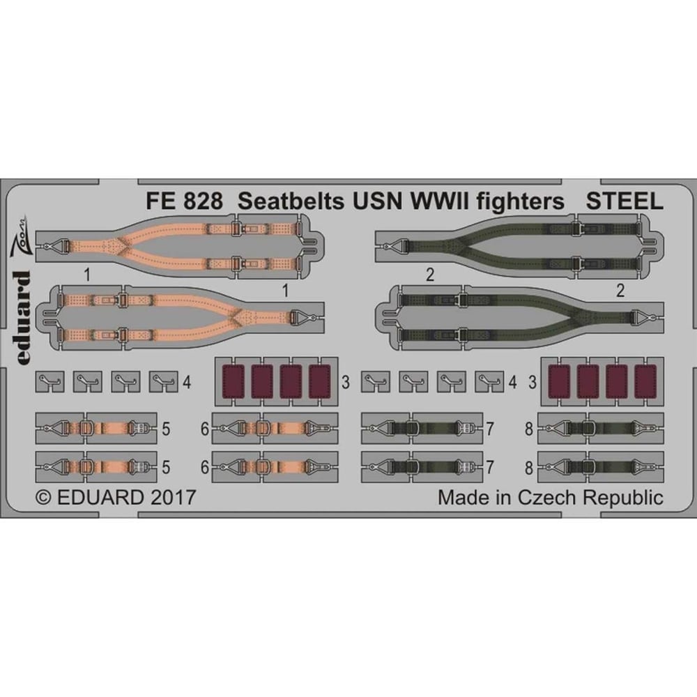 Eduard Fe828 1/48 Ölçek, Seatbelts Usn WWII Fighters Stee