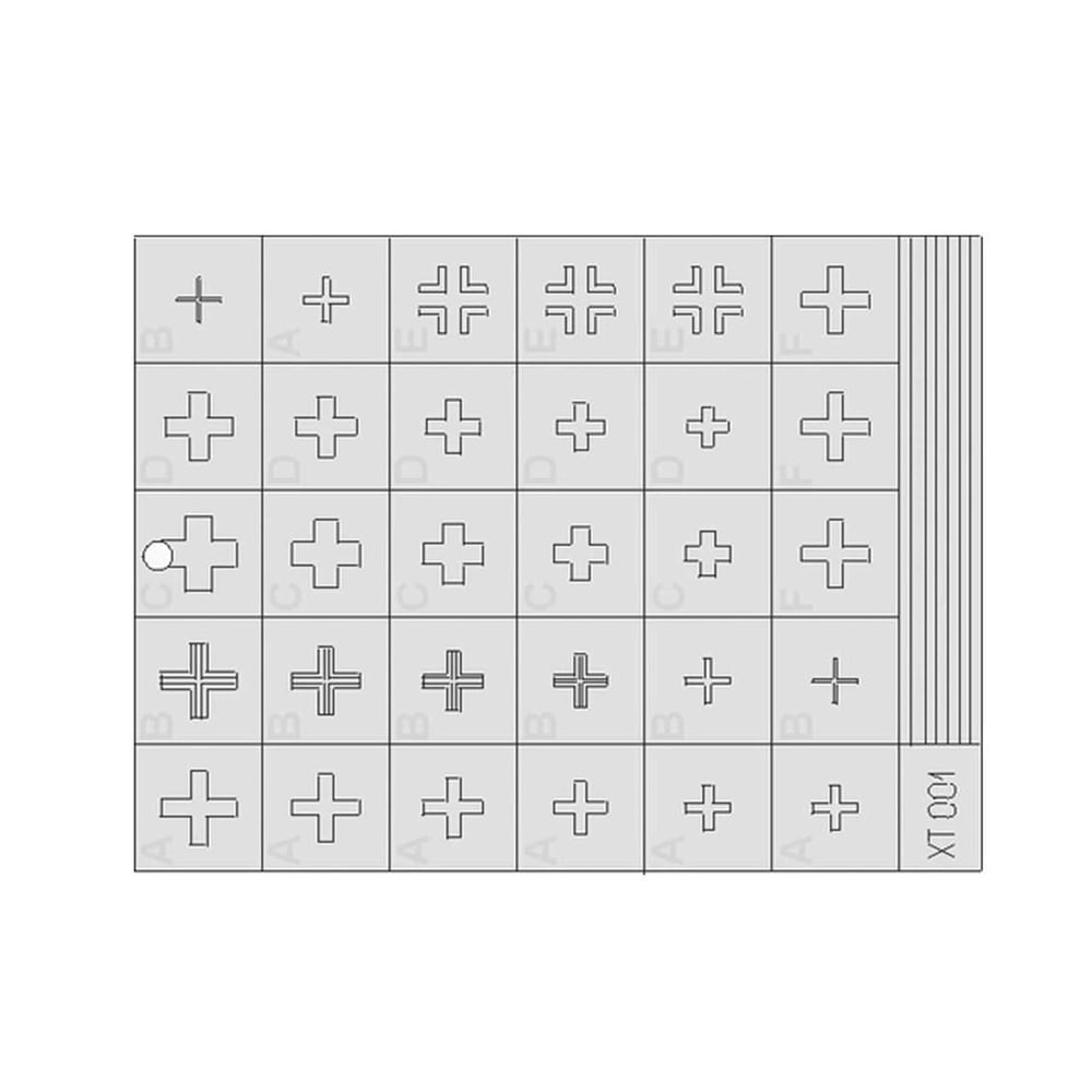 Eduard Xt001 1/35 Ölçek, German Crosses 1 Early Maket Det