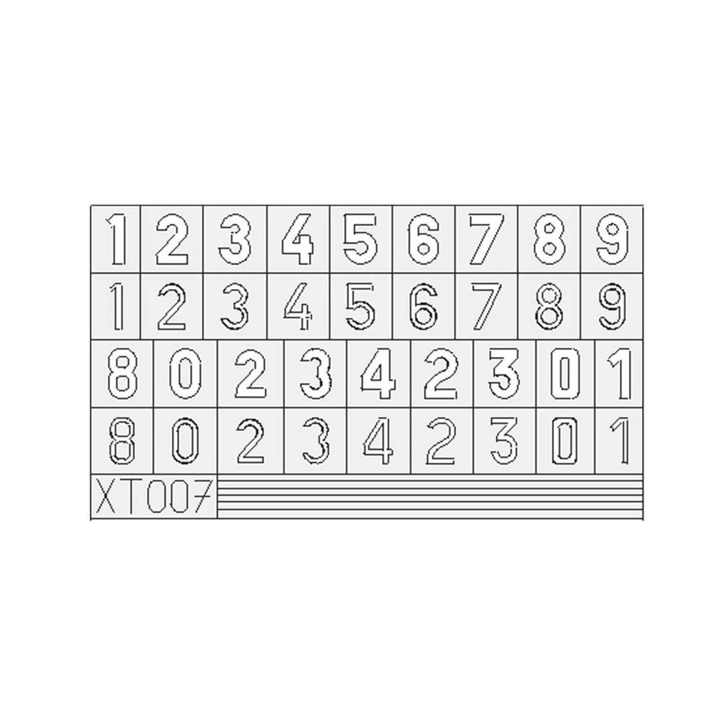 Eduard Xt007 1/35 Ölçek, German Numbers Small Maket Detay