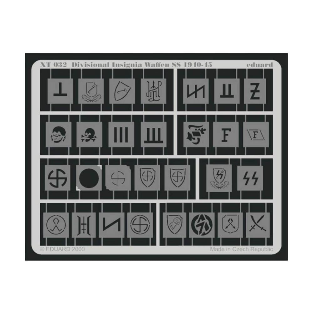 Eduard Xt032 1/35 Ölçek, Divisional Insignia Waffen Ss 19