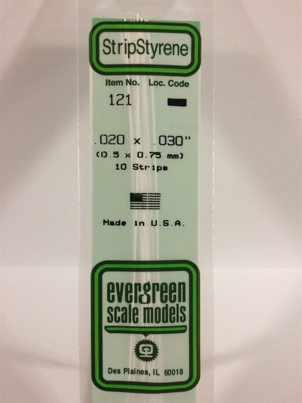 Evergreen 121 0,50*0,75*355 Mm Köşeli Çubuk-10 Adet -Beyaz