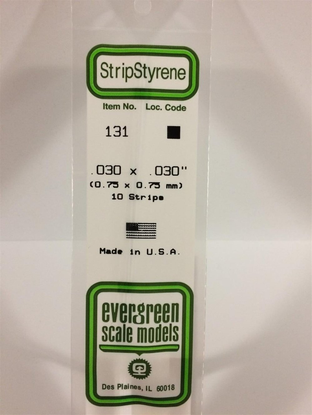 Evergreen 131 0,75*0,75*355 Mm Köşeli Çubuk-10 Adet -Beyaz