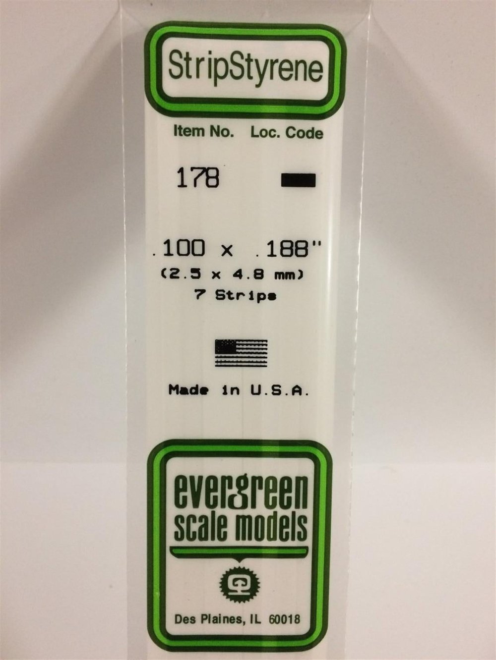 Evergreen 178 2,5*4,80*355 Mm Köşeli Çubuk-7 Adet -Beyaz