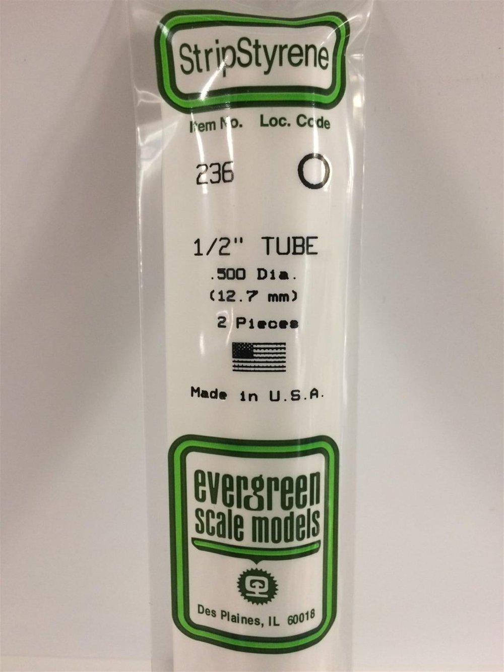 Evergreen 236 12,70*355 Mm Yuvarlak Profıl-2Adet -Beyaz