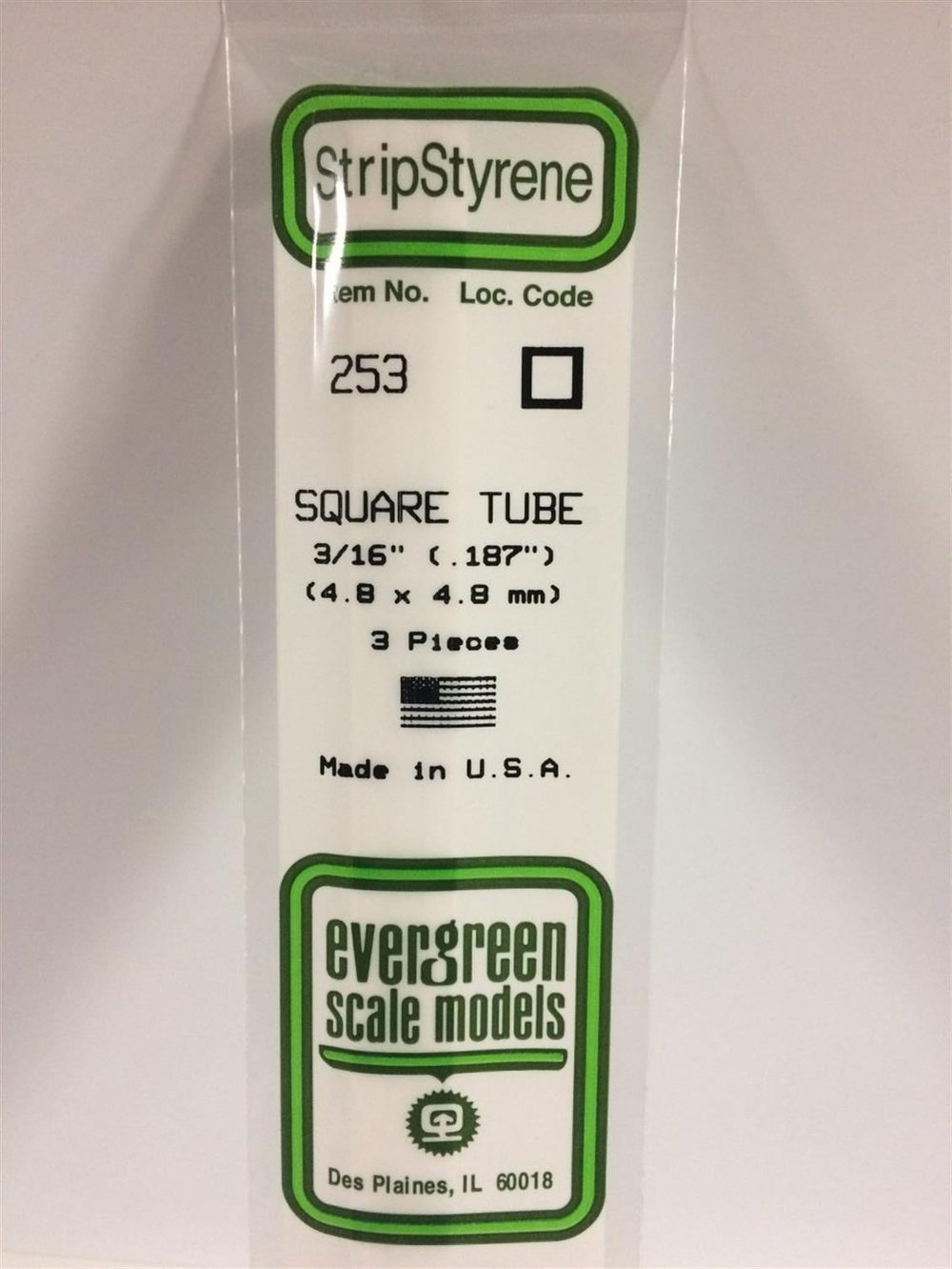 Evergreen 253 4,8*4,8*355 Mm Kutu Profıl-3Adet -Beyaz