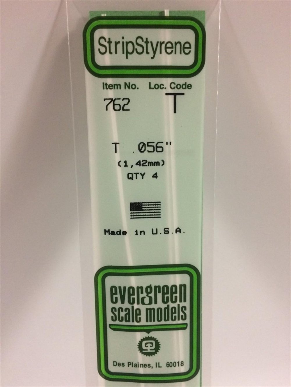 Evergreen 762 1.42X355 Mm. T Profil Polistren Çubuk-4 Adet- Beyaz